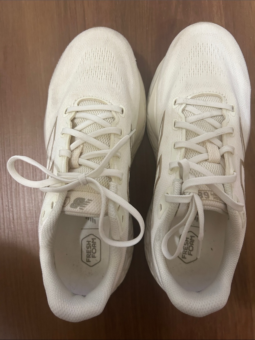 New Balance Women's Cream Knit Fresh Foam Sneakers
